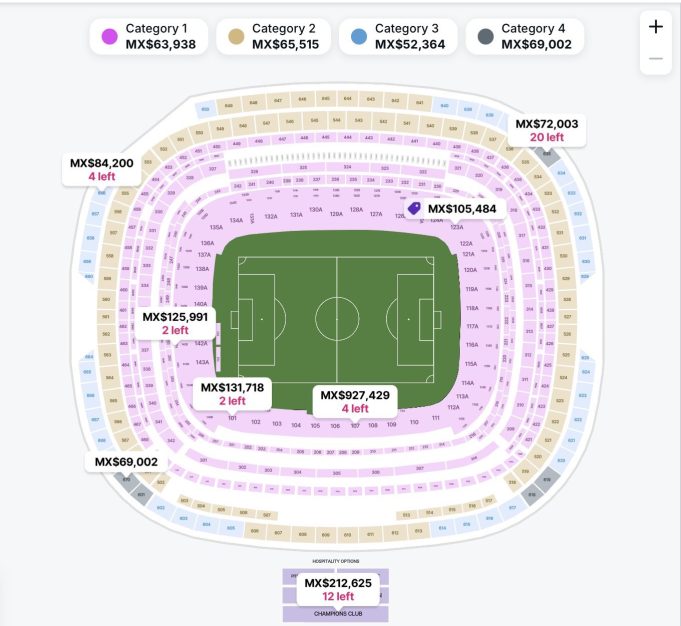 Los boletos para ver la inauguración del Mundial rondan el millón de pesos.