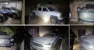 Asegura Gobierno de Sonora 24 vehículos en operativo fronterizo El operativo de recuperación de vehículos se realizó en Agua Prieta.